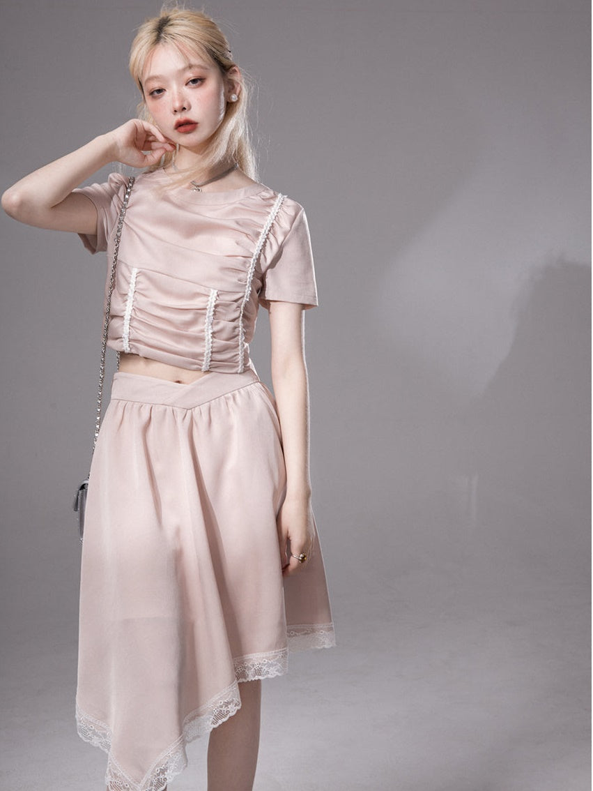 Ribbon Sattel Design Top & Unrevular Short Rock Setup