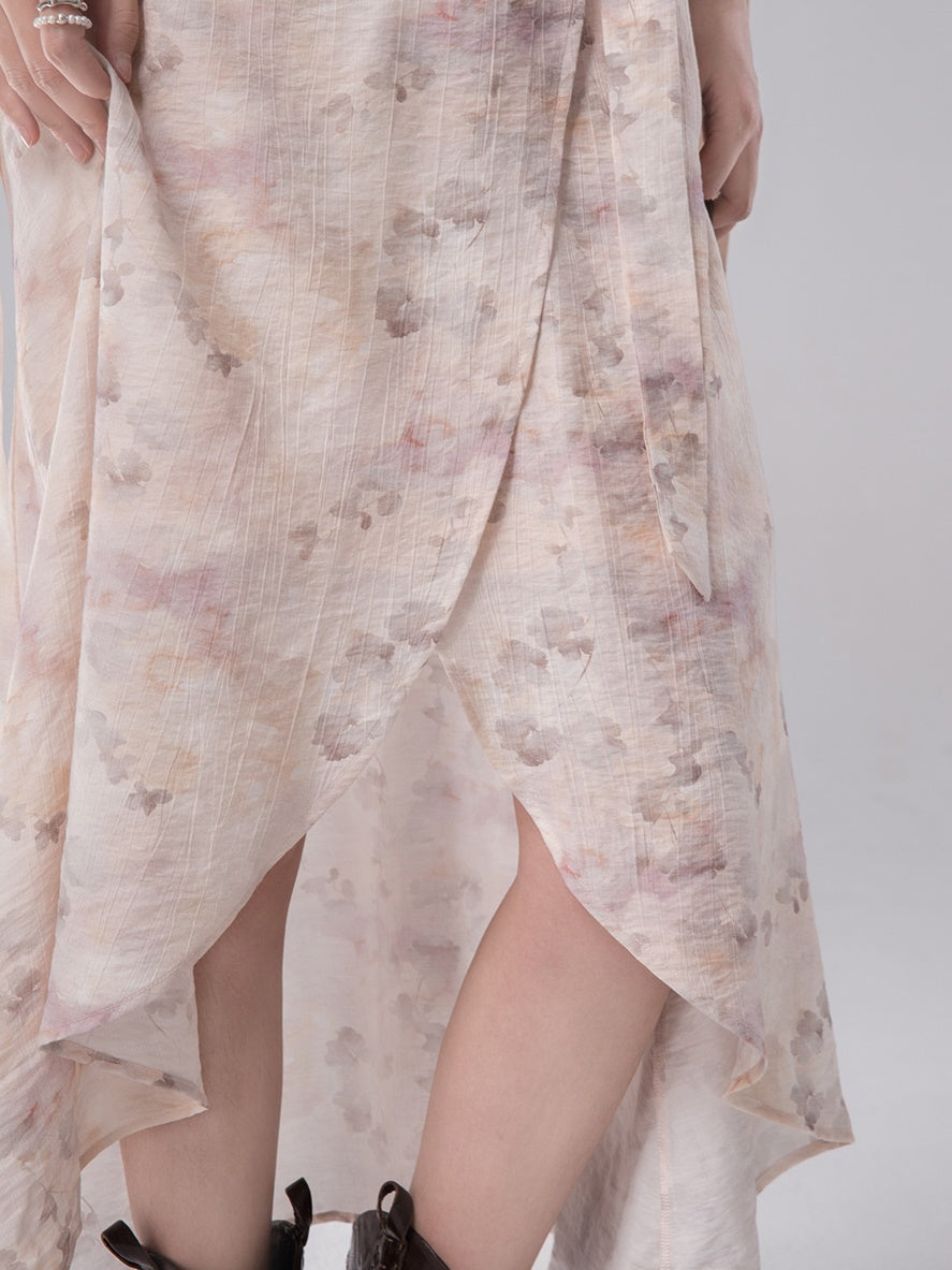 Layered Design Tulle Strap Sleeveless Dress