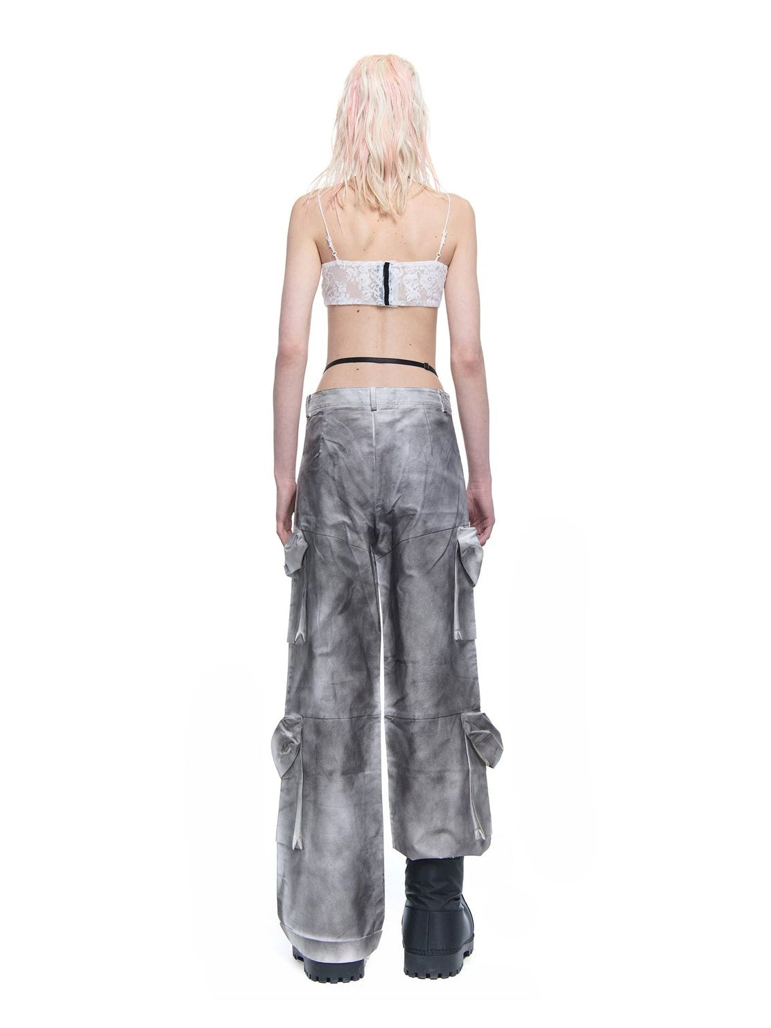 멀티 포켓 넓은 다리 바지