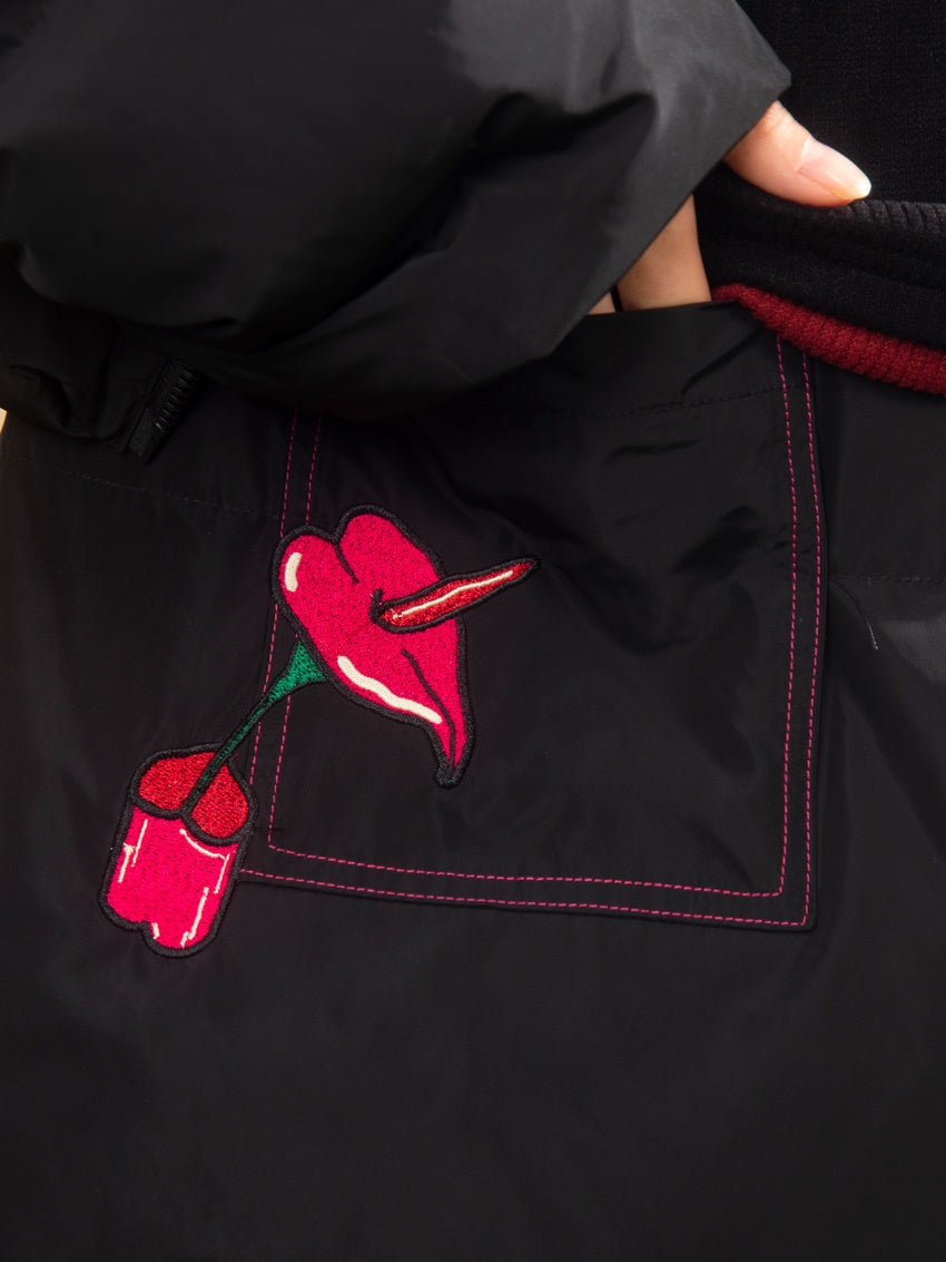 Kirschsticke Down Jacke & Rock