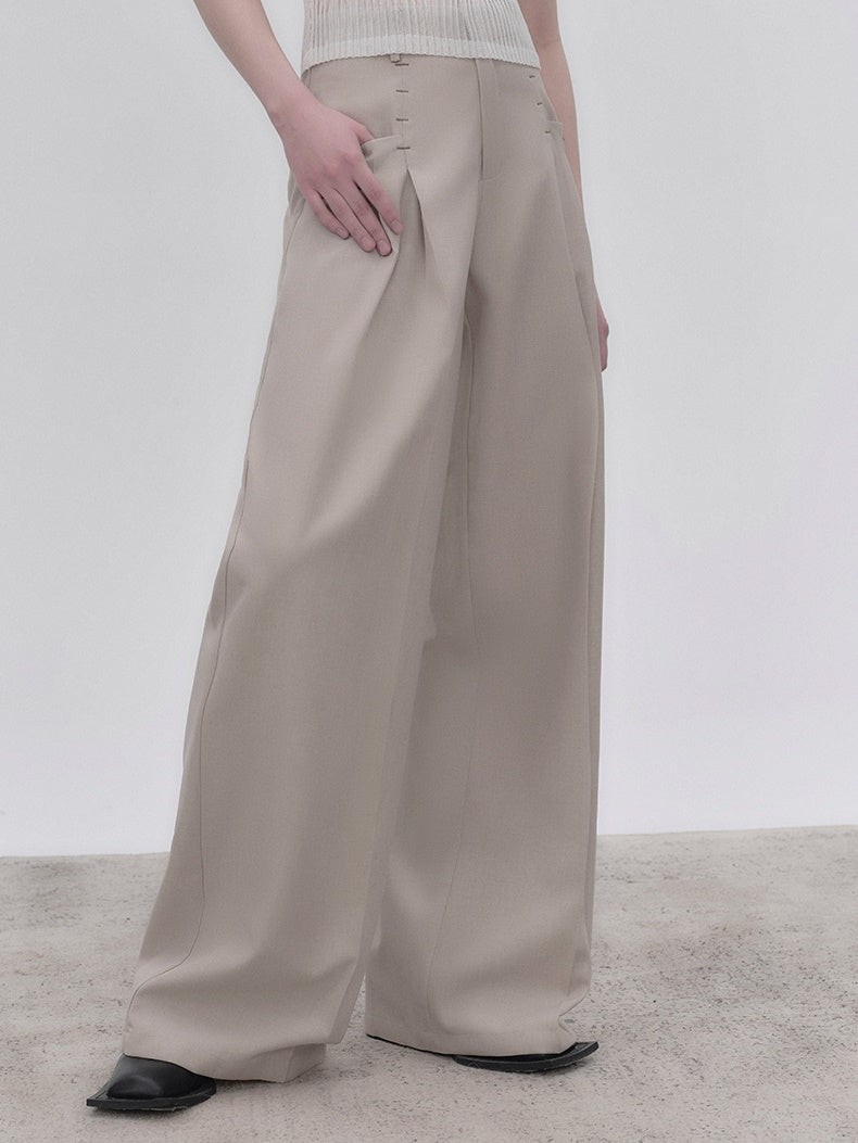 DOUBLE-PLEATED PANTS