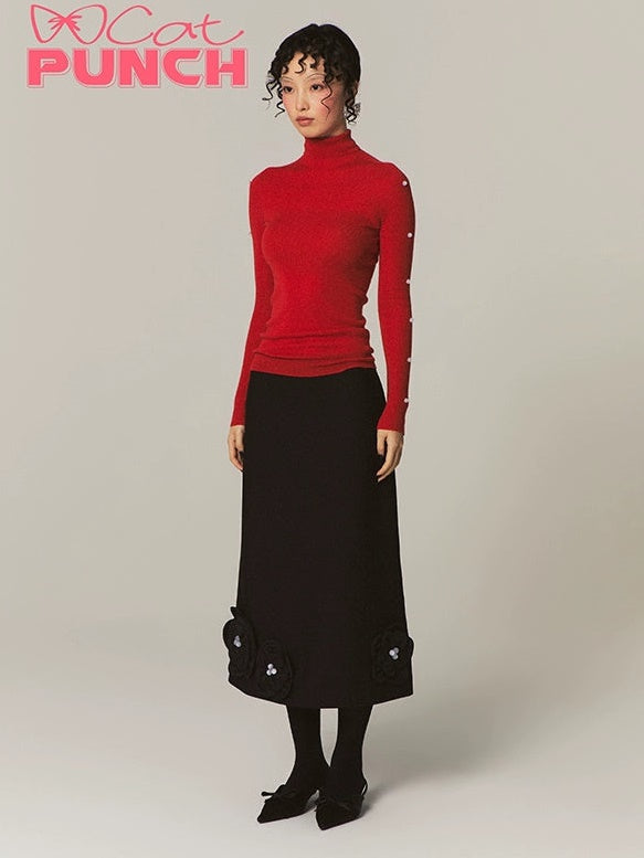 Blumenstich A-Line Long Rock