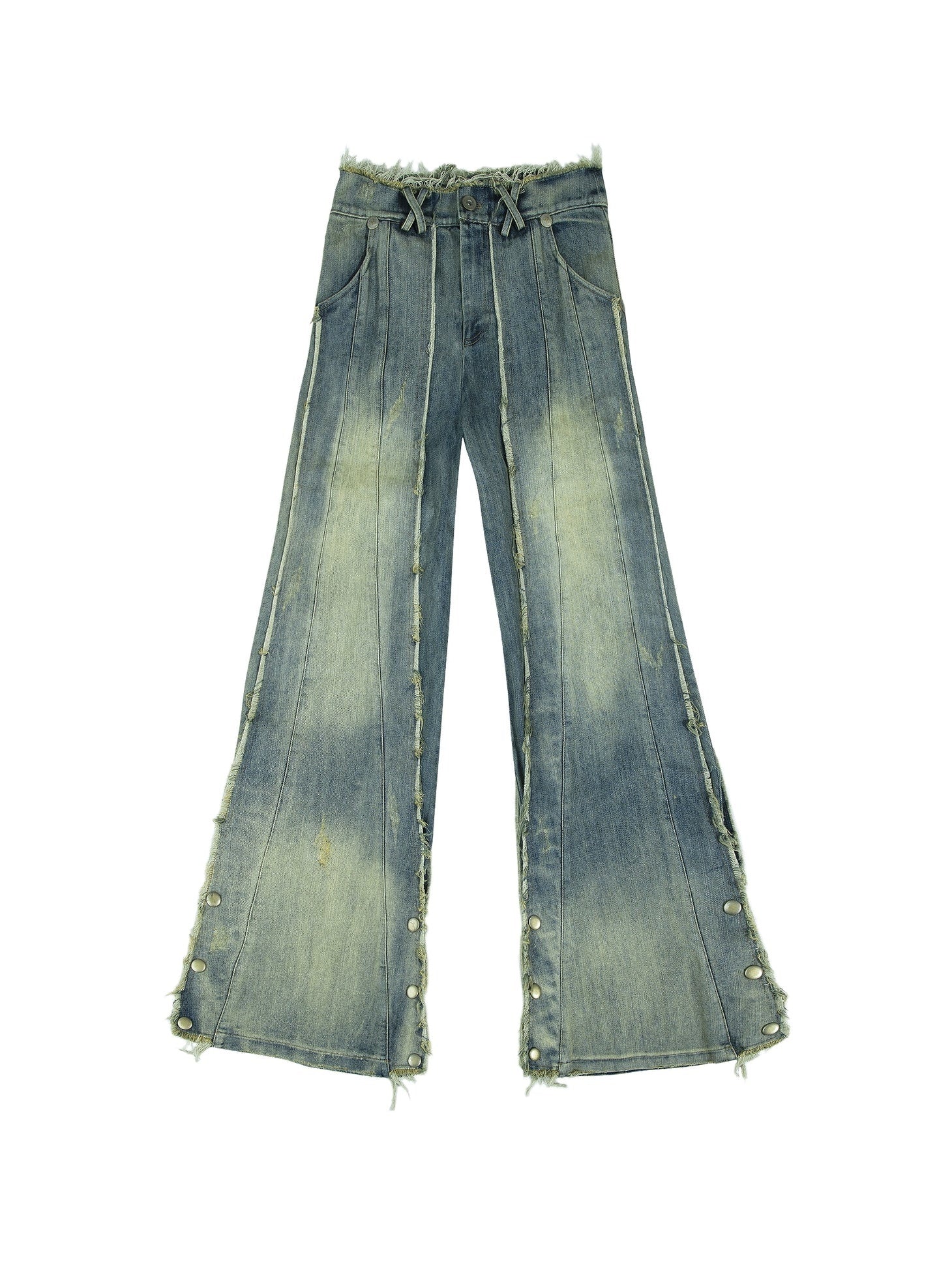Washed Old Street Loose Wide Leg Jeans