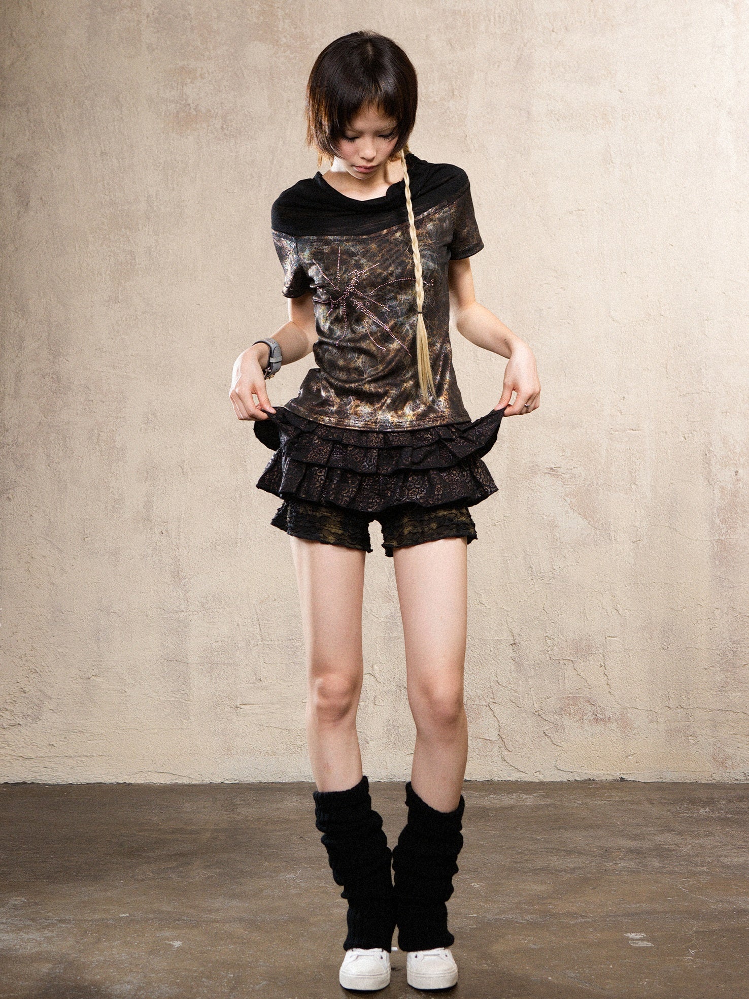 Leopard Cake Miniskirt Pants