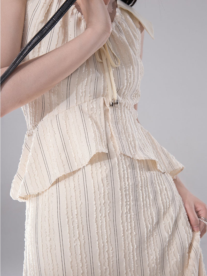 Robe de manches à col Navy