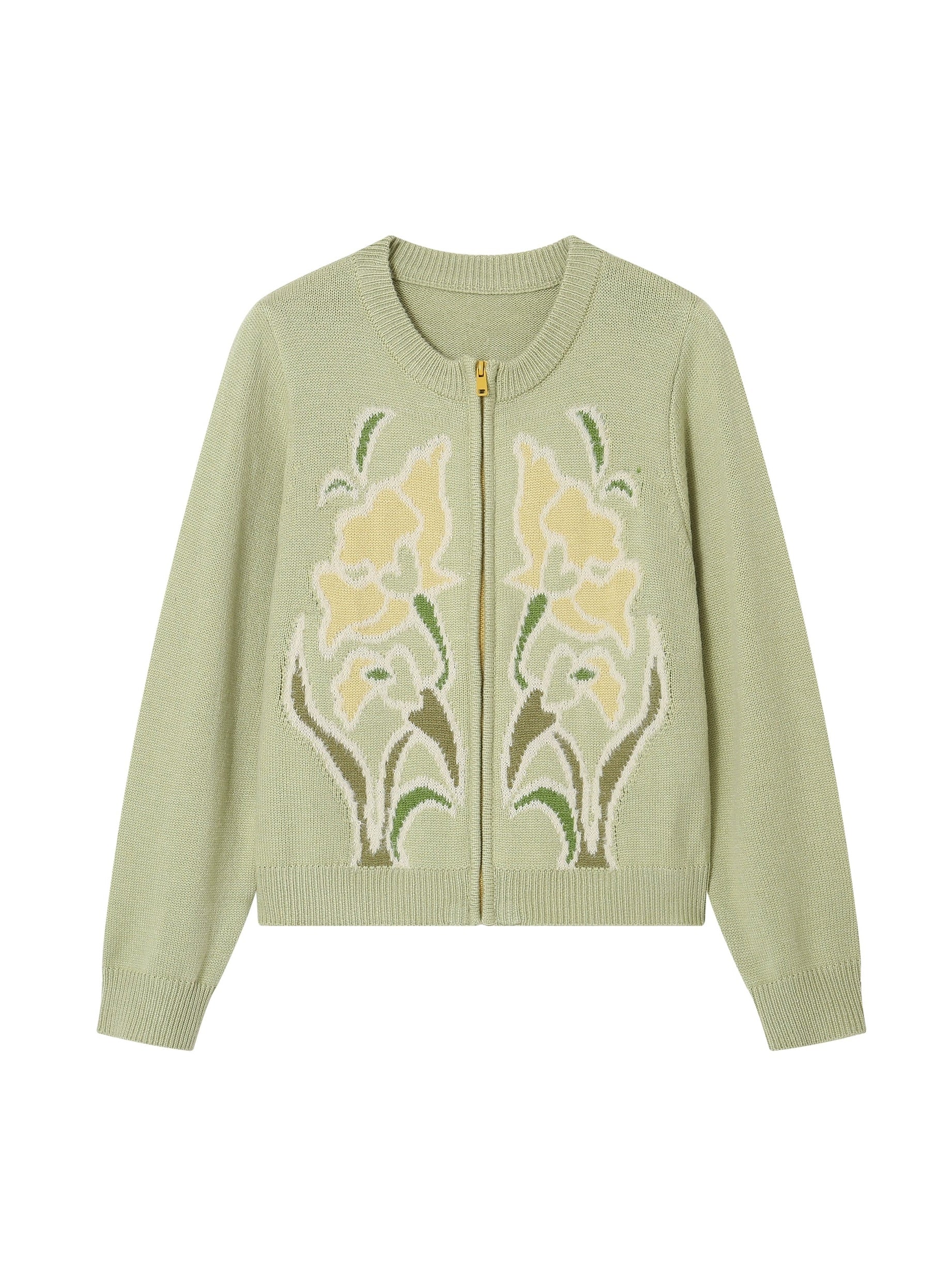 Cardigan jacquard lâche