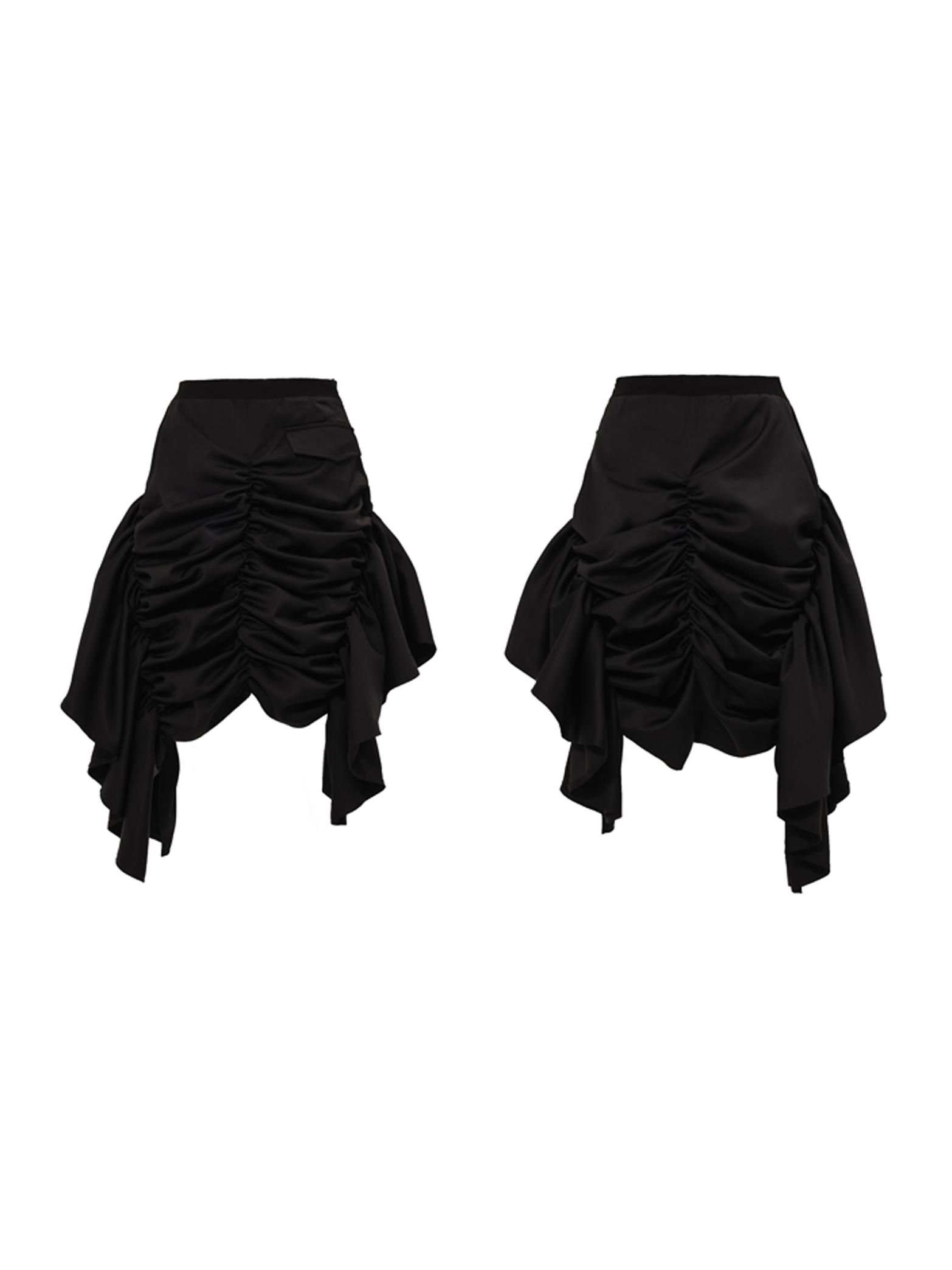 Speziell geformtes Design Pierrot-Shirt & Asymmetrie Rock sammeln