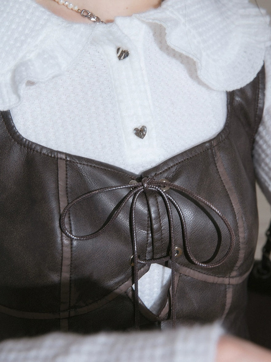 Ledergurt Design Schnürkleid