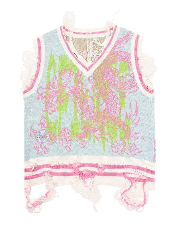 Drachenmuster gestrickt