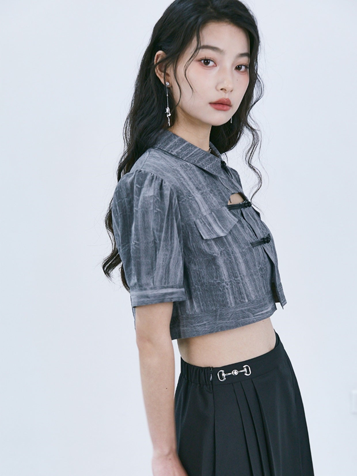 중국 스타일 중공 넥타이 염색 치마 및 치마