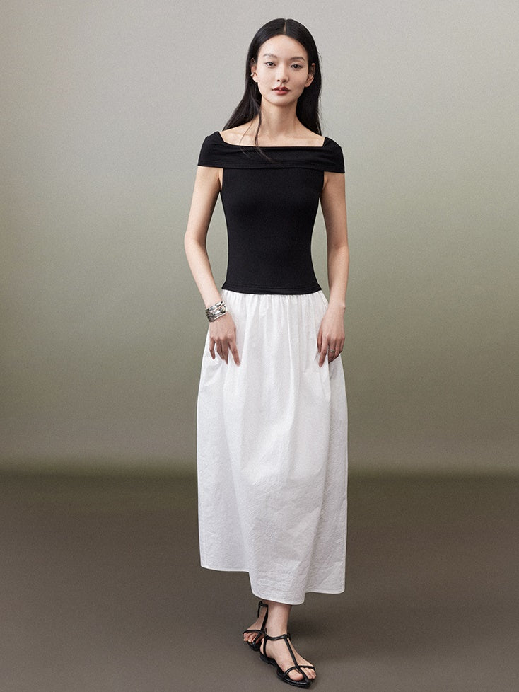 Monoton-nähte One-Shoulder-Einteilungen