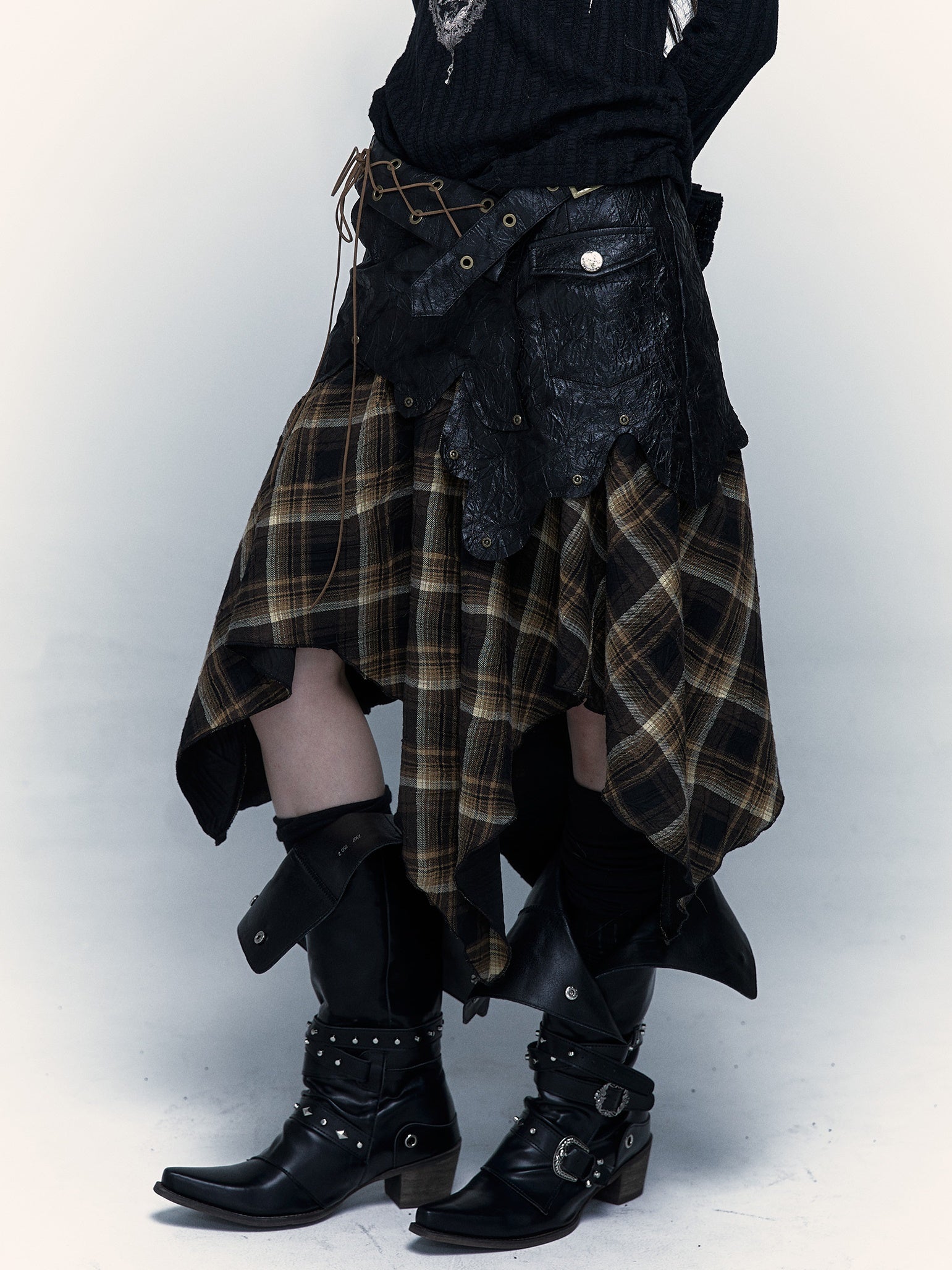 2Way Punk Patchwork Dress & Skirt