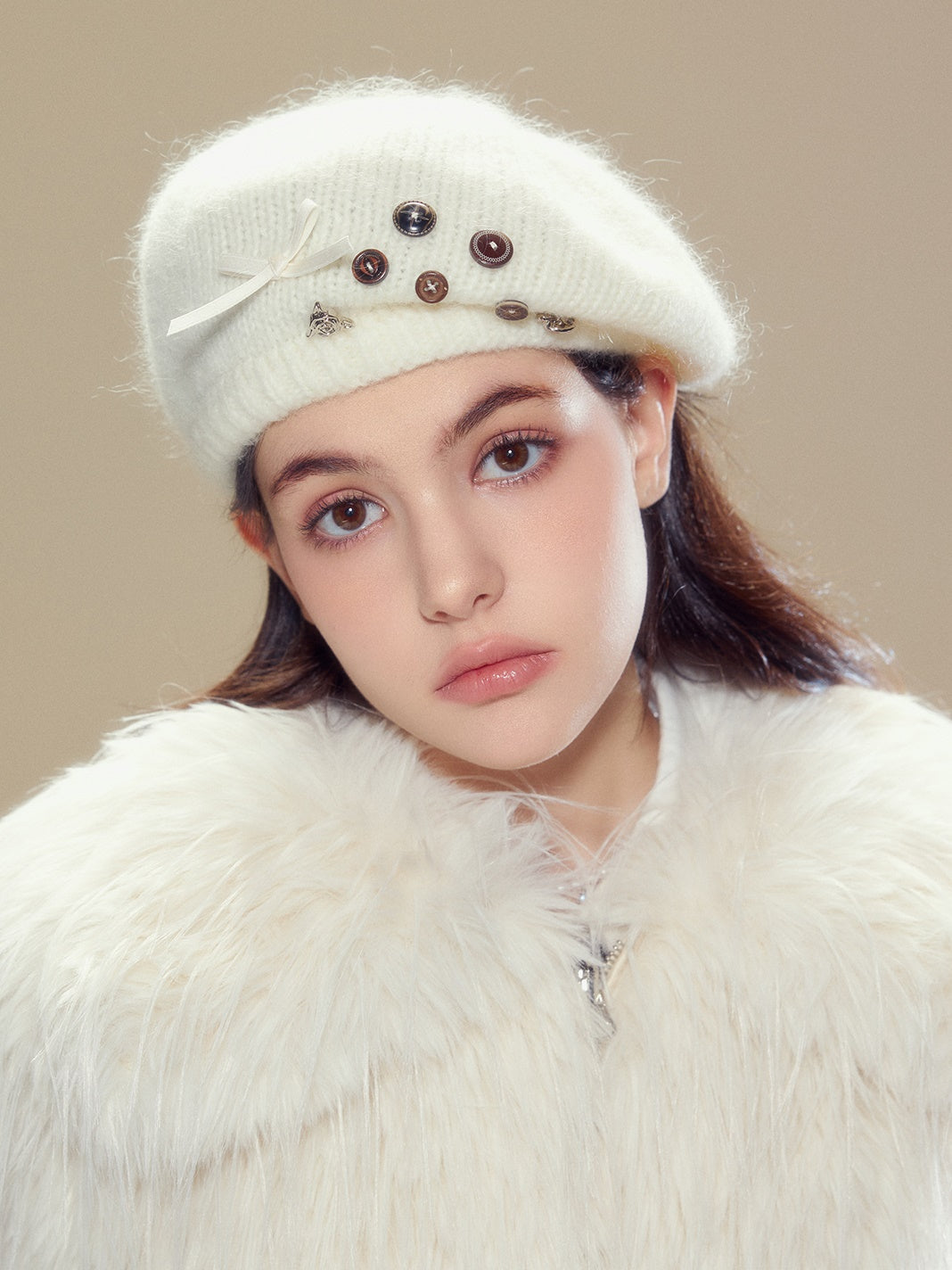 Mohair Knitted Beret