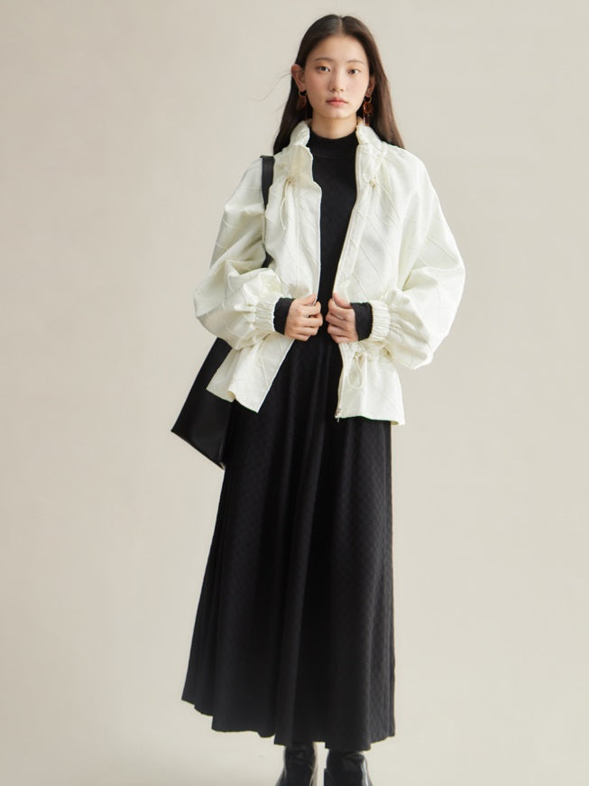 Light Sporty Rhombus Design Short Windbreaker