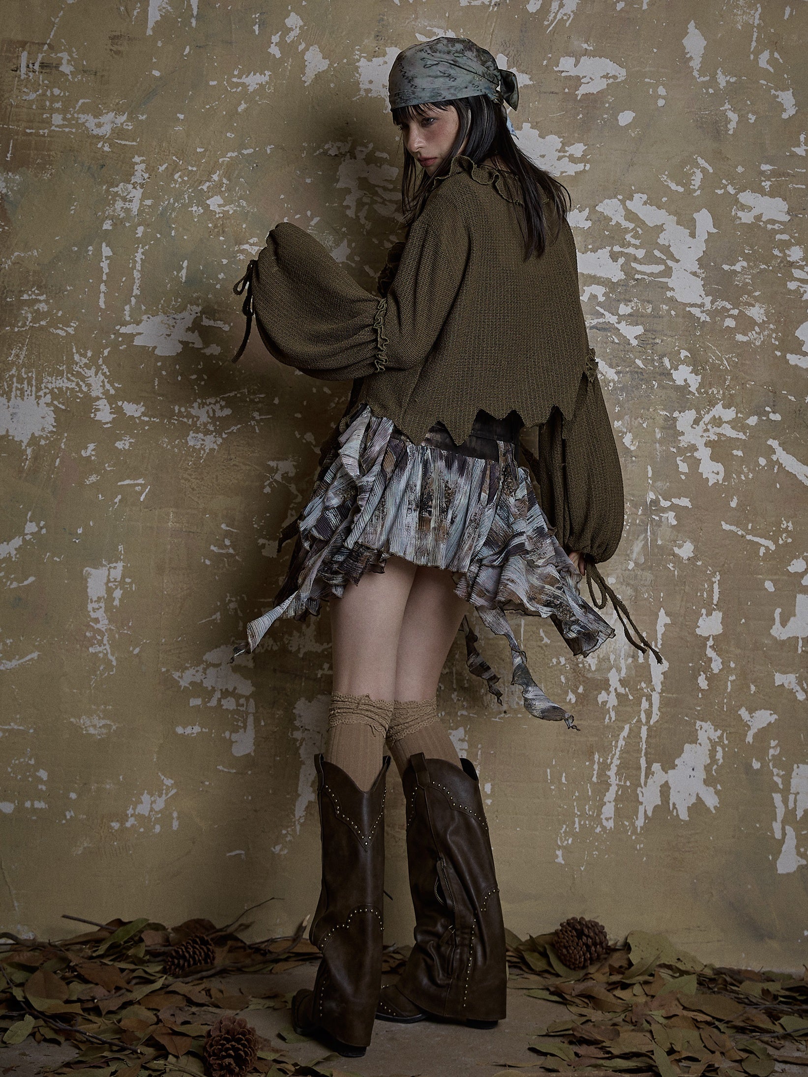 Three-dimensional Floral Loose Cardigan