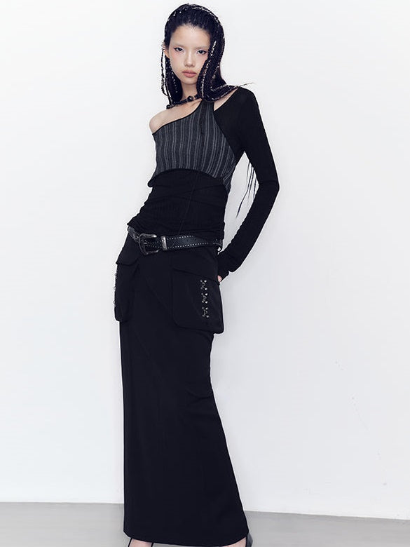 Dreidimensionaler Taschenhoch-Taillenrock