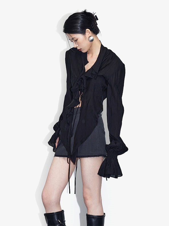 Intellektueller A-Line-Rock gestreift