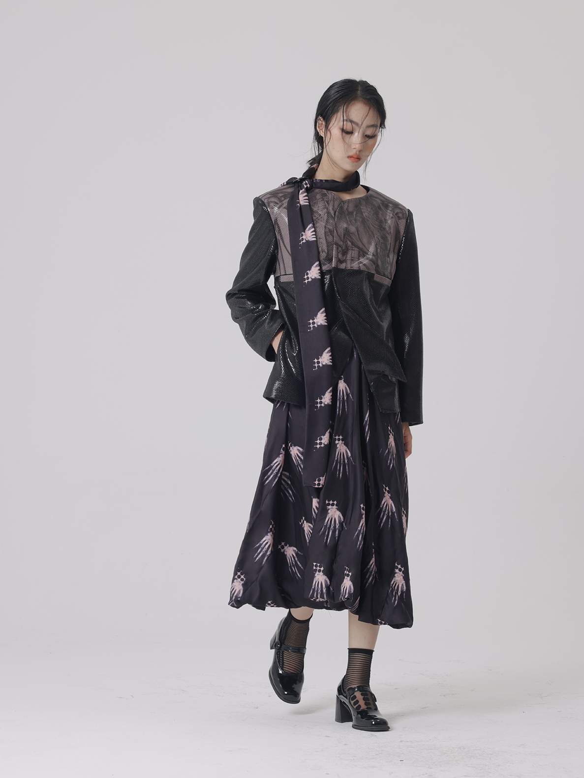 Shoulder Pads Leather Jacket