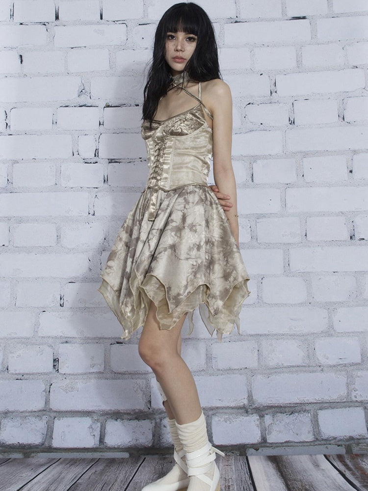 Satin Lace-Up Camisole