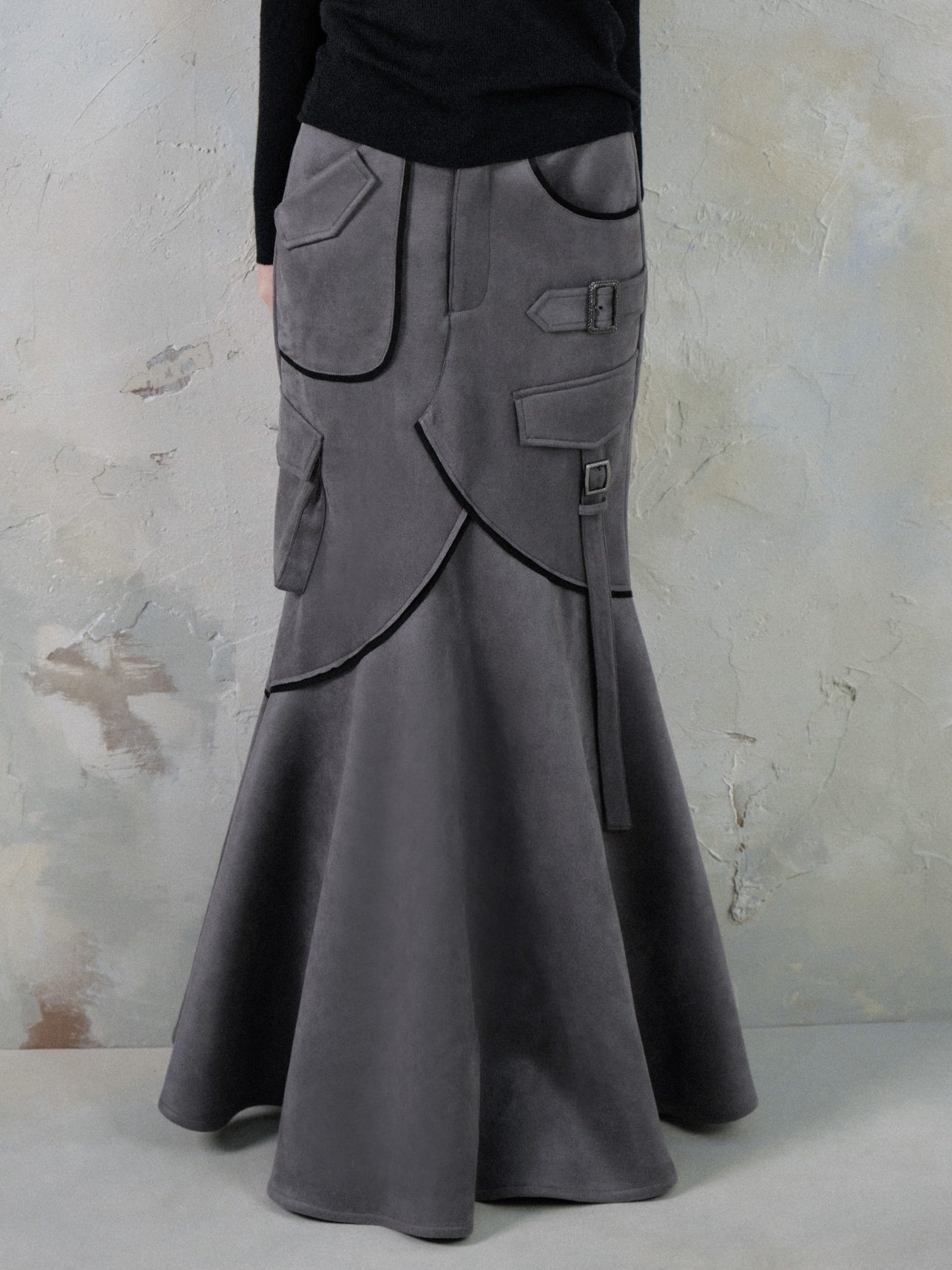 Suede Taste Splicing Mermaid Skirt