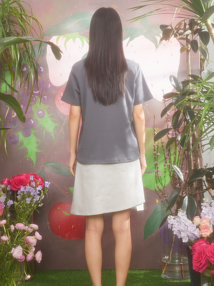 Strawberry Print Loose Round Neck T-shirt
