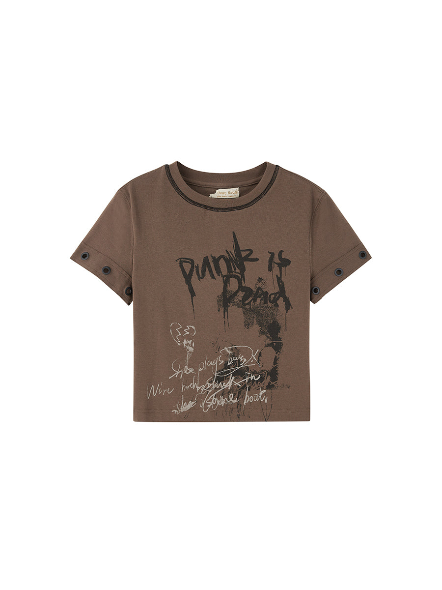 Graffiti Kurzarm T-Shirt