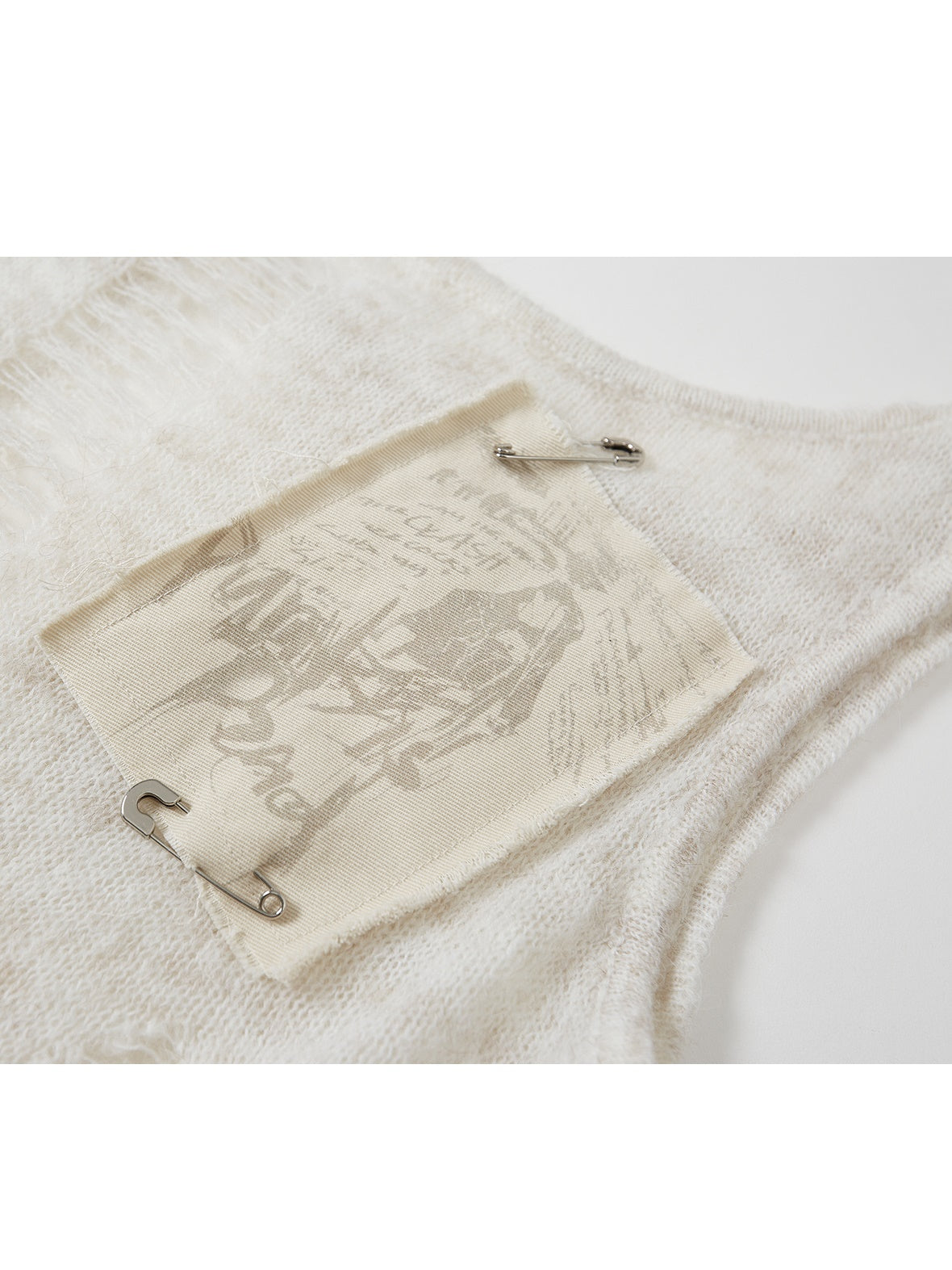 Hohle Strickweste & Armabdeckung