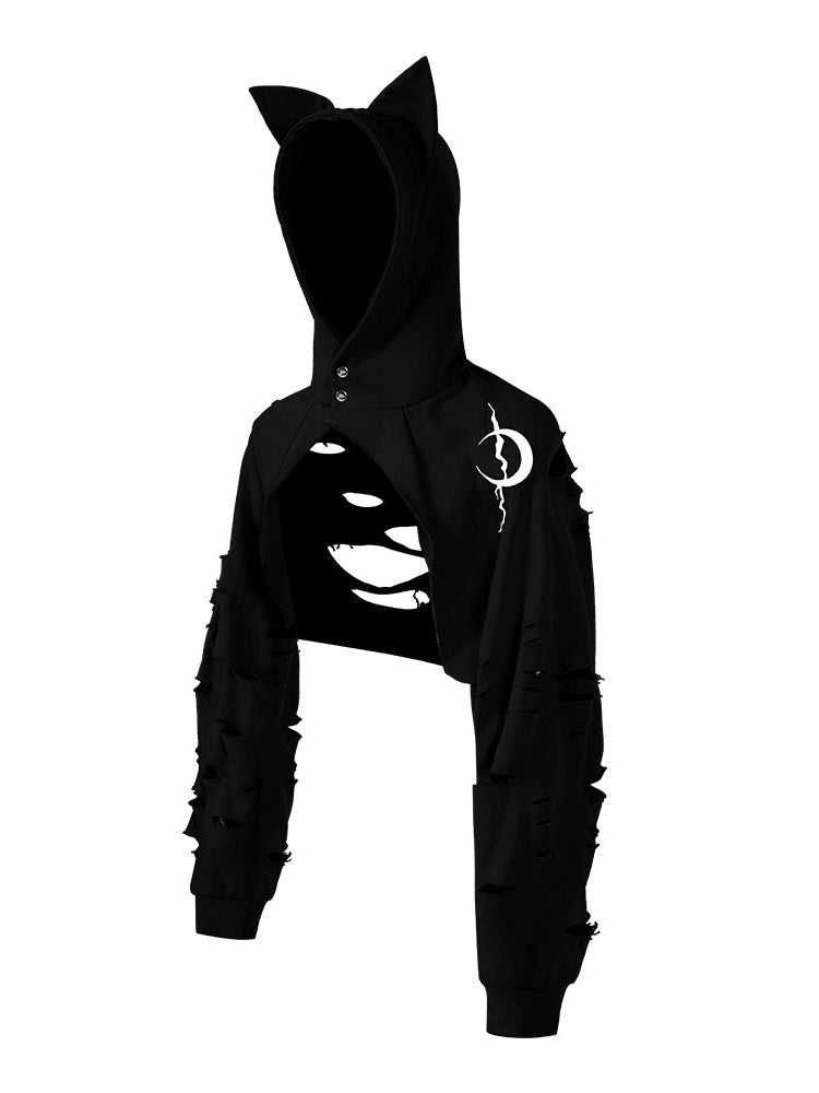 Sphinx Trou à capuche tridimensionnel Sweat