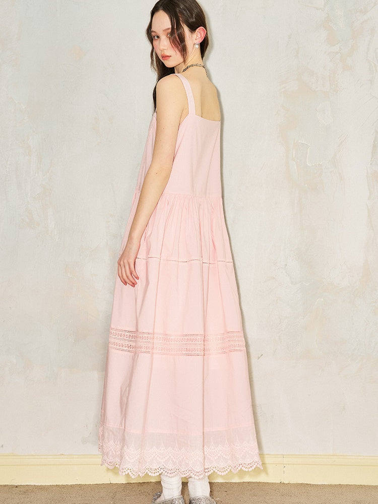 Lace Splicing Suspender One-piece