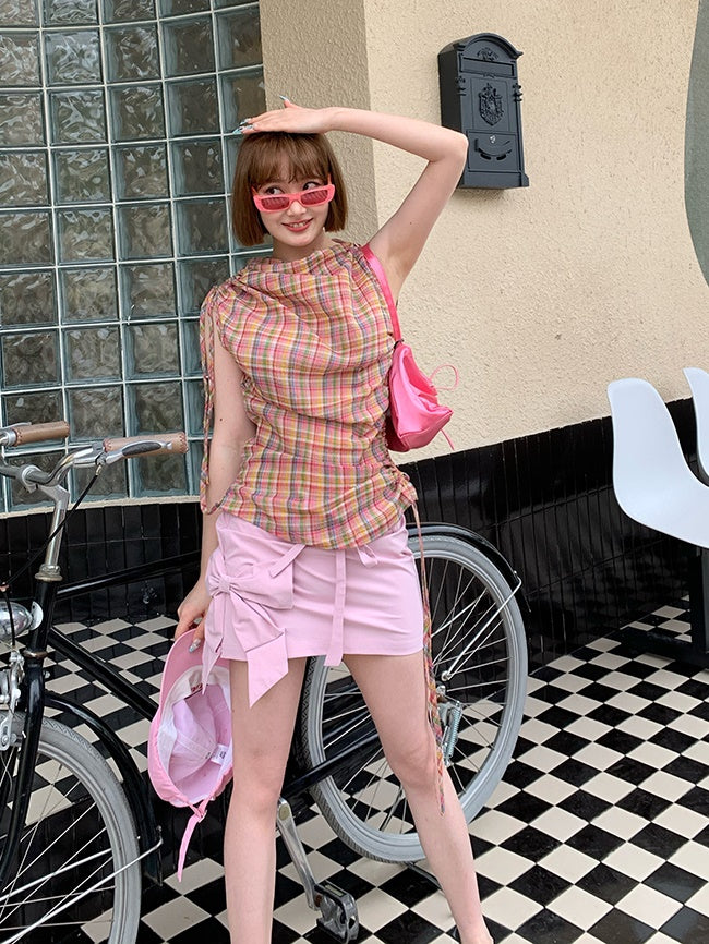 Jupe de mini-mécanir à taille basse en trois dimensions