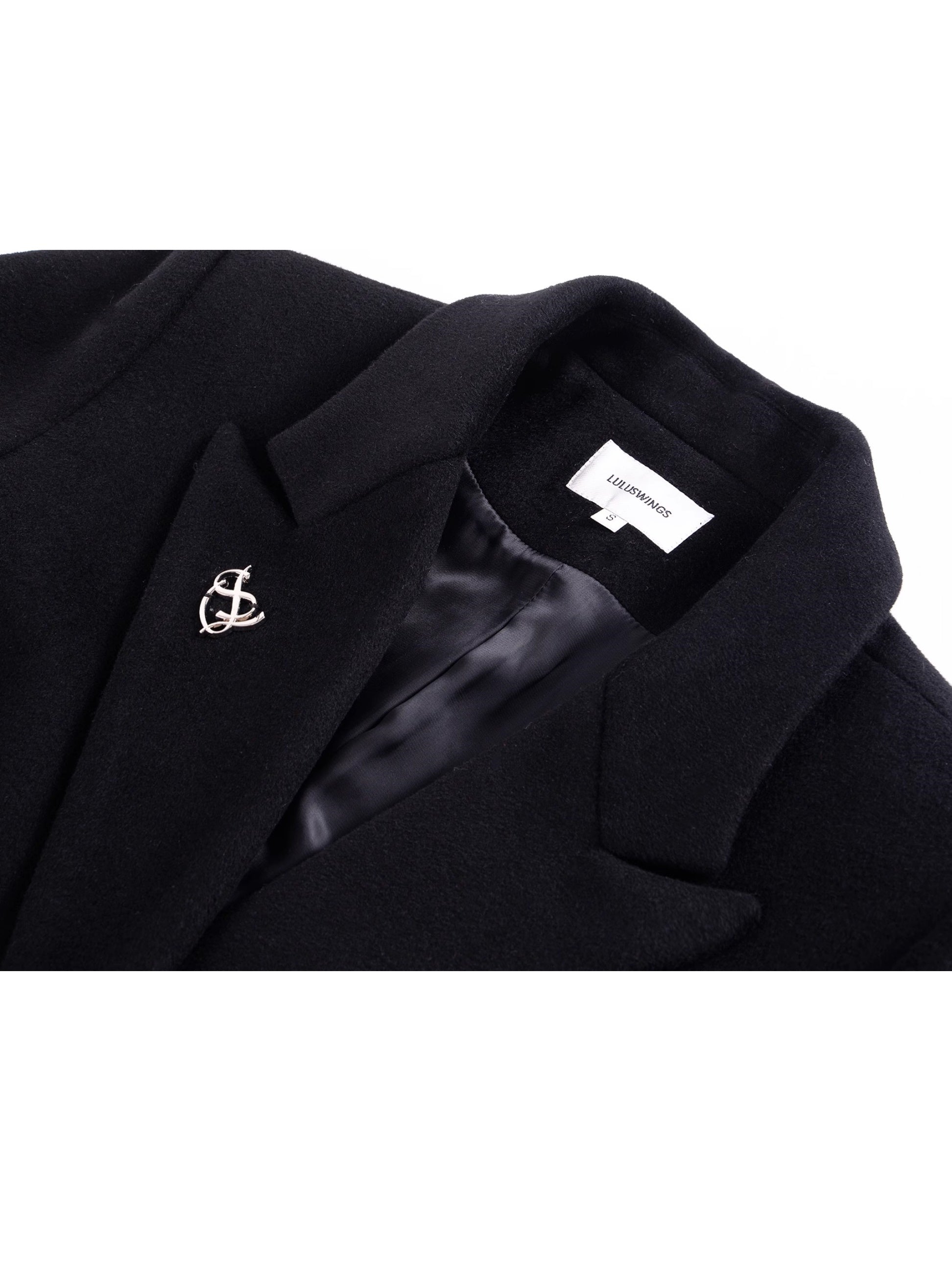 모래 시계 허리 더블 버튼 롱 코트