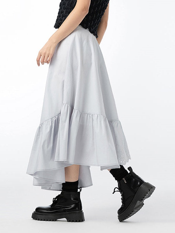 Dislocation Stitching Lace Skirt