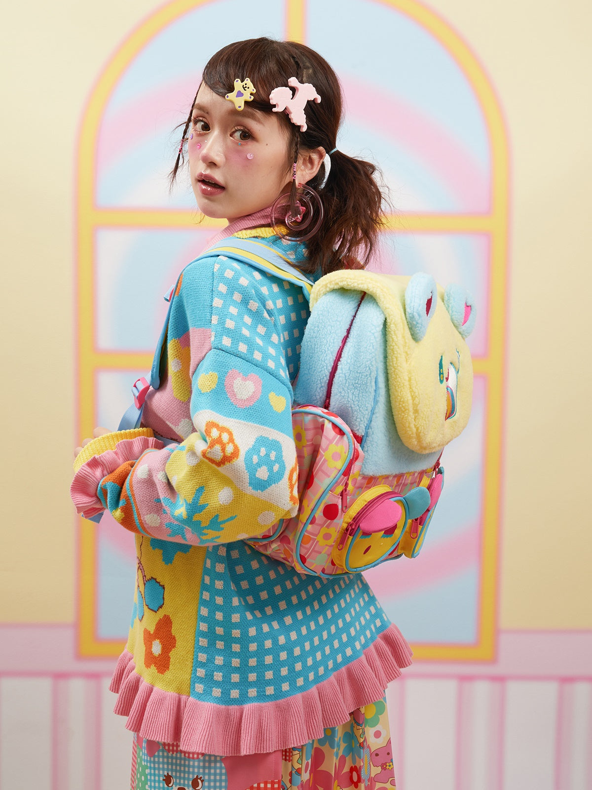 플러시 비치 대용량 배낭