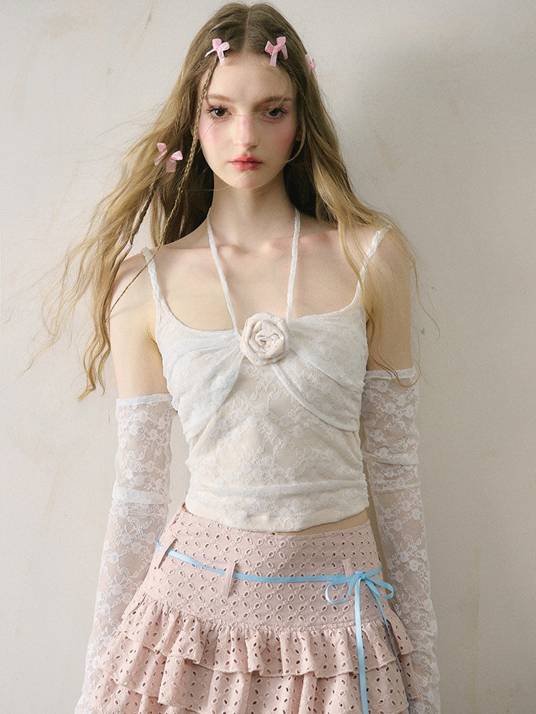 Lace Rose Camisole & Arm Cover