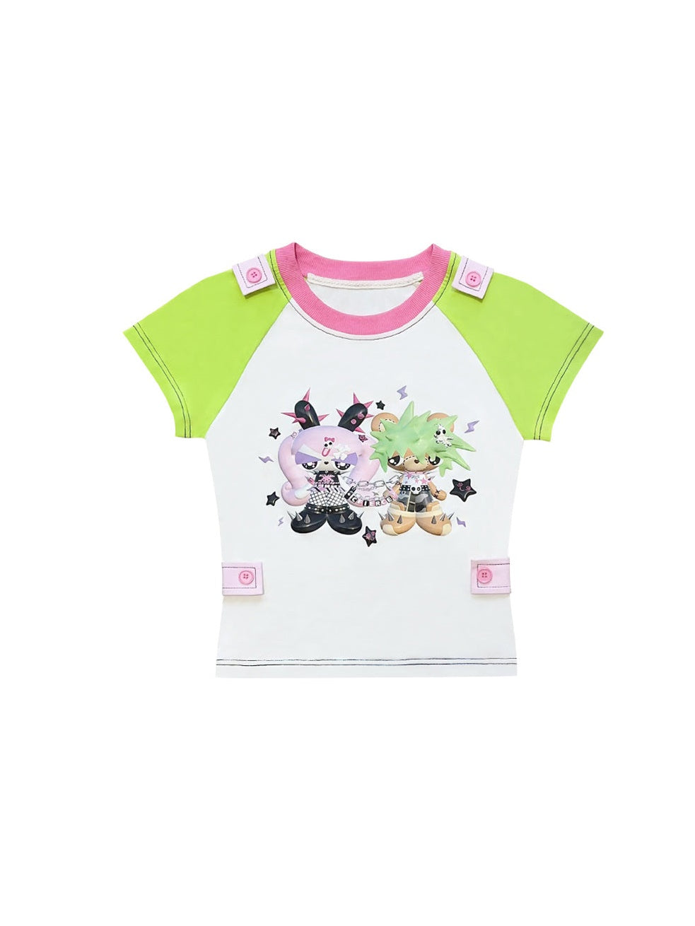 Monster Couple Print T-shirt