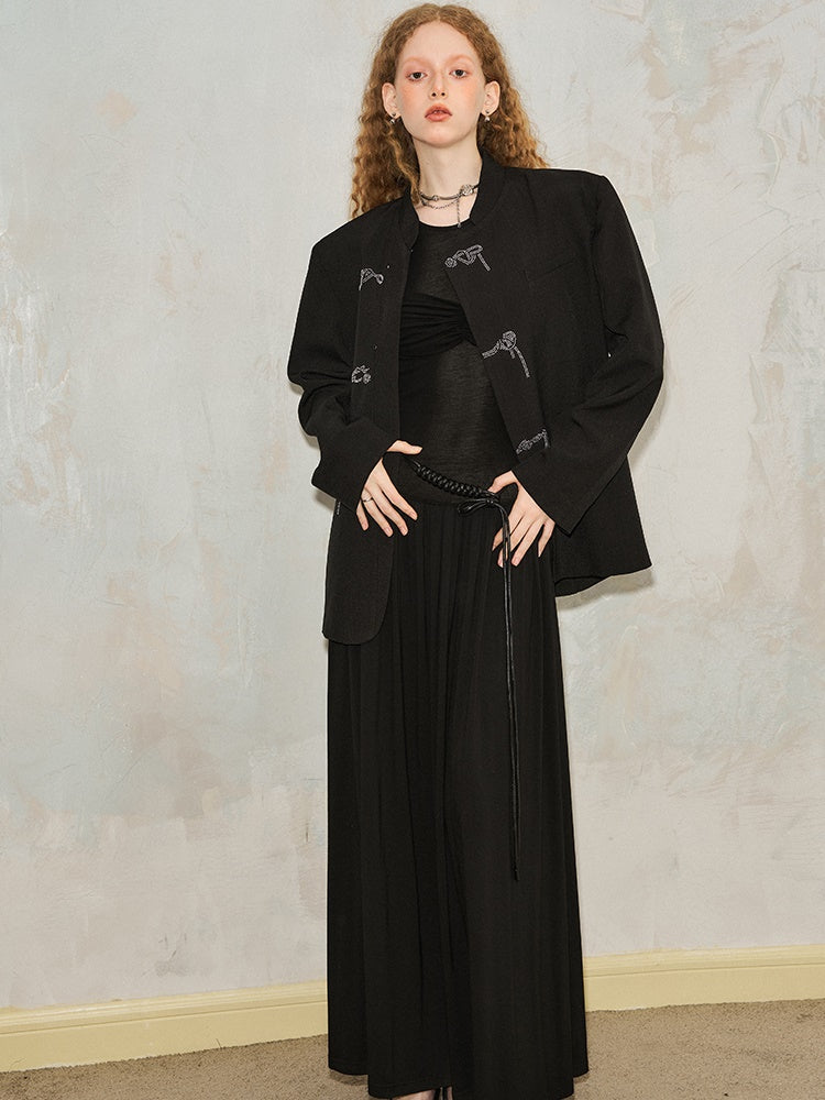 Chinese Style Oblique Placket Jacket