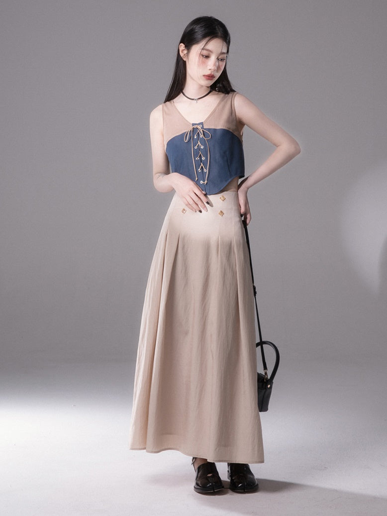 꼬집음 발목 치마