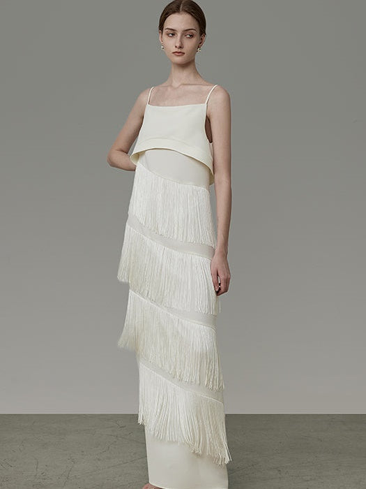 Tassel Slip Long Dress
