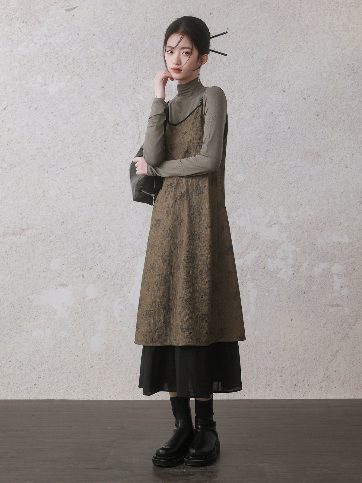 중국 인쇄 서스펜더 드레스