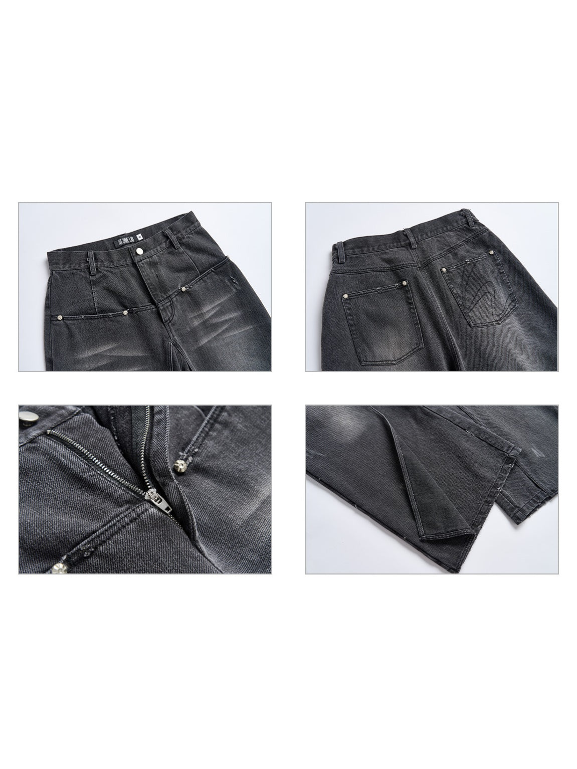 세척 된 층 디자인 넓은 다리 진