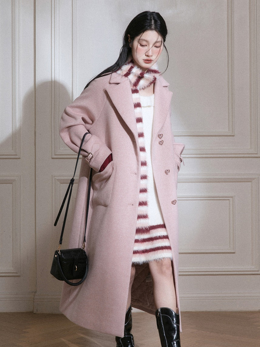 Gradient Border Sleeveress Fluffy Kleid & Schal