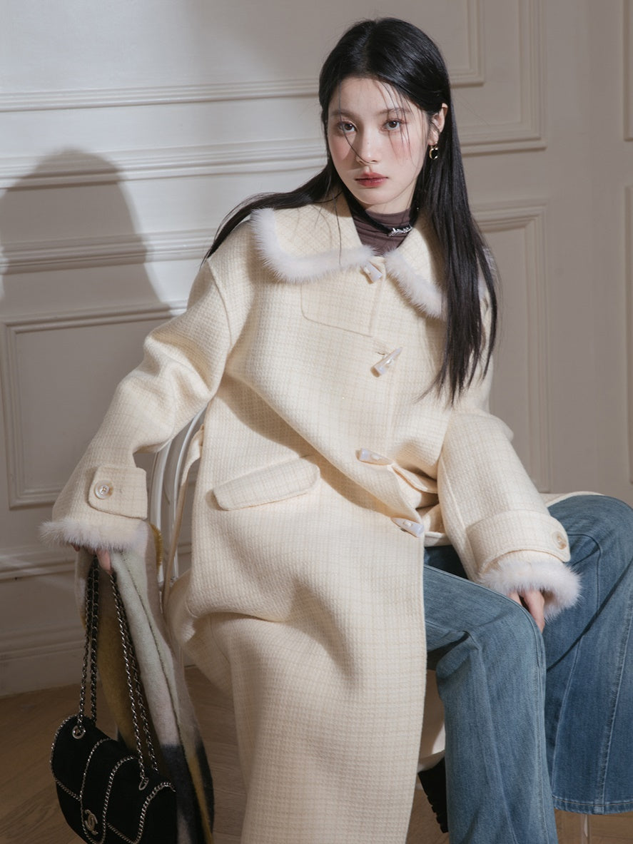 Fur Edge Doll Collar Coat
