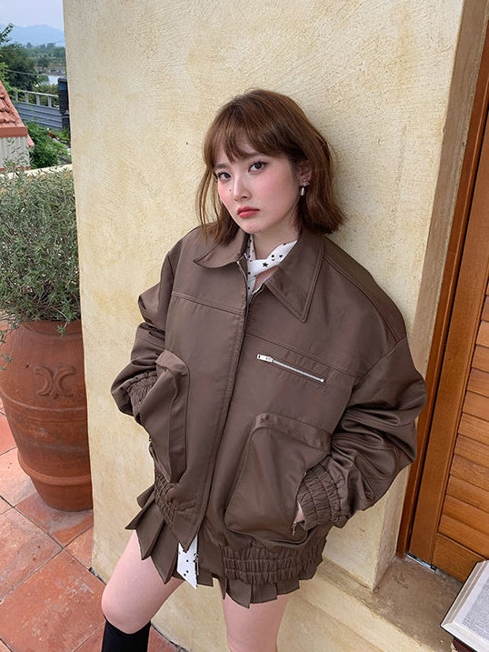 Tooling Large Pocket Jacket & Pleated Super Mini Skirt