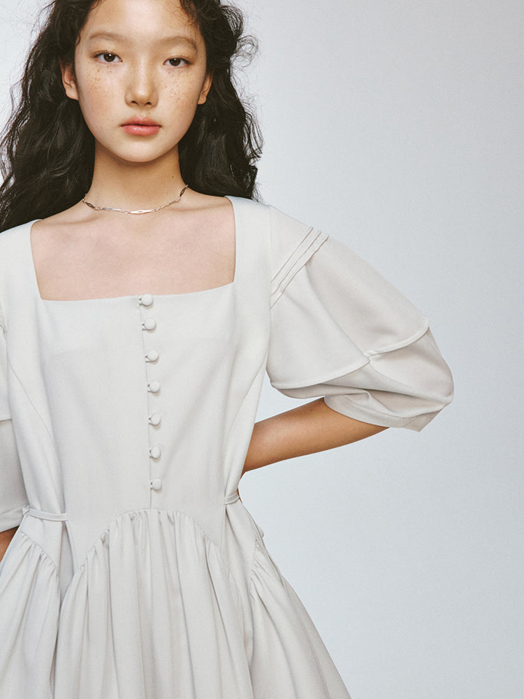 Volume Puff Sleeve Dress
