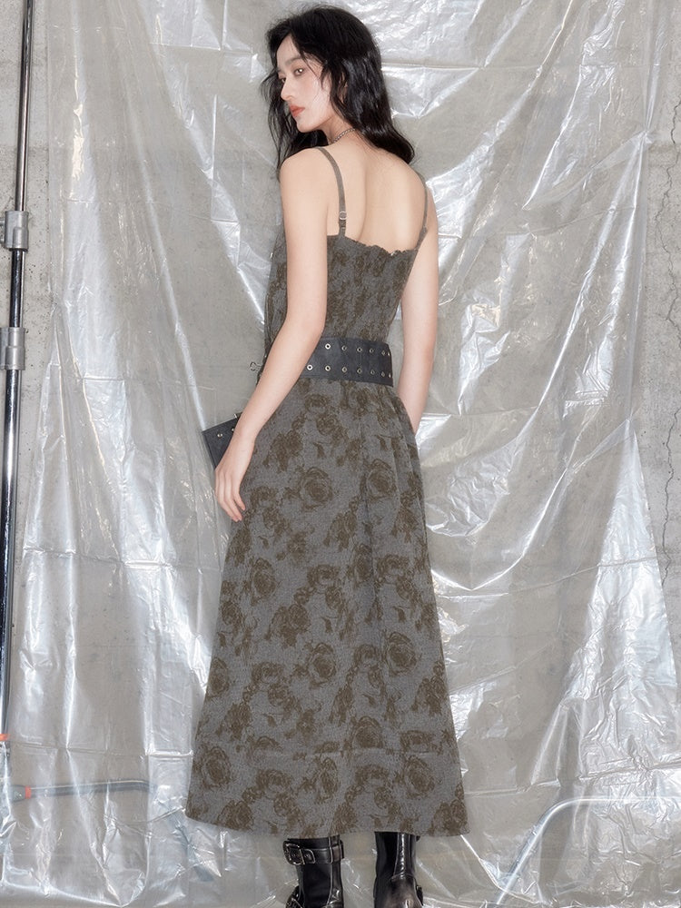 Retro Blumendruck -Hosentuchkleid