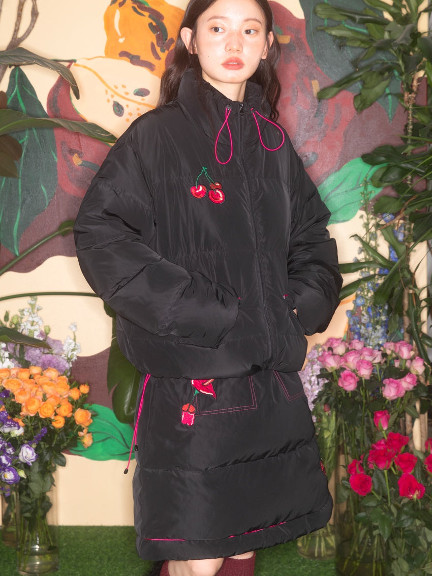 Kirschsticke Down Jacke & Rock