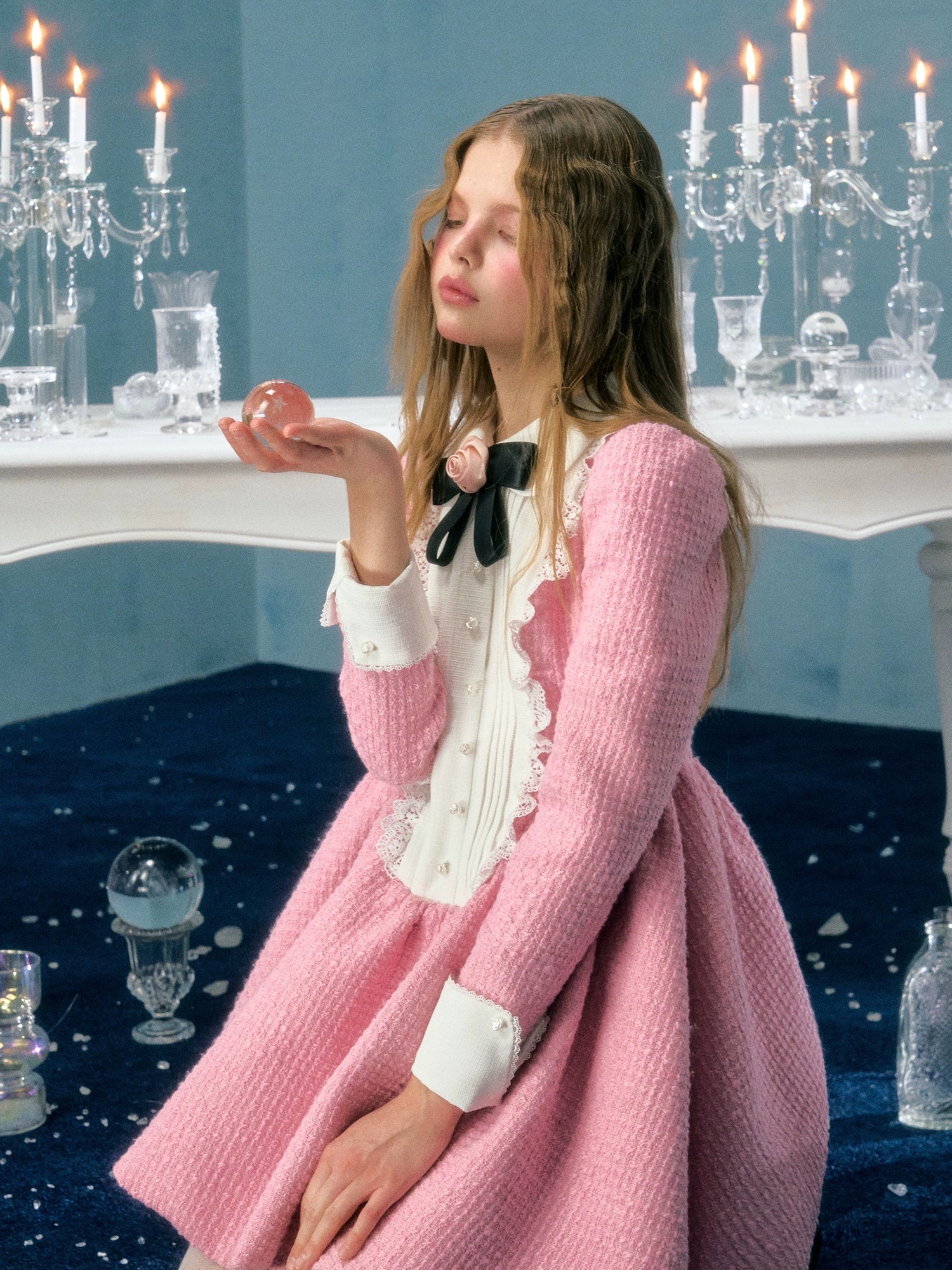 Bogenblume Brosche Puffhülle Kleid