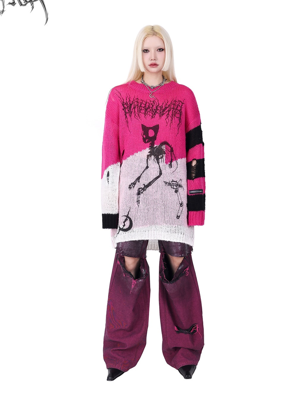 보더홀 루즈 스웨터