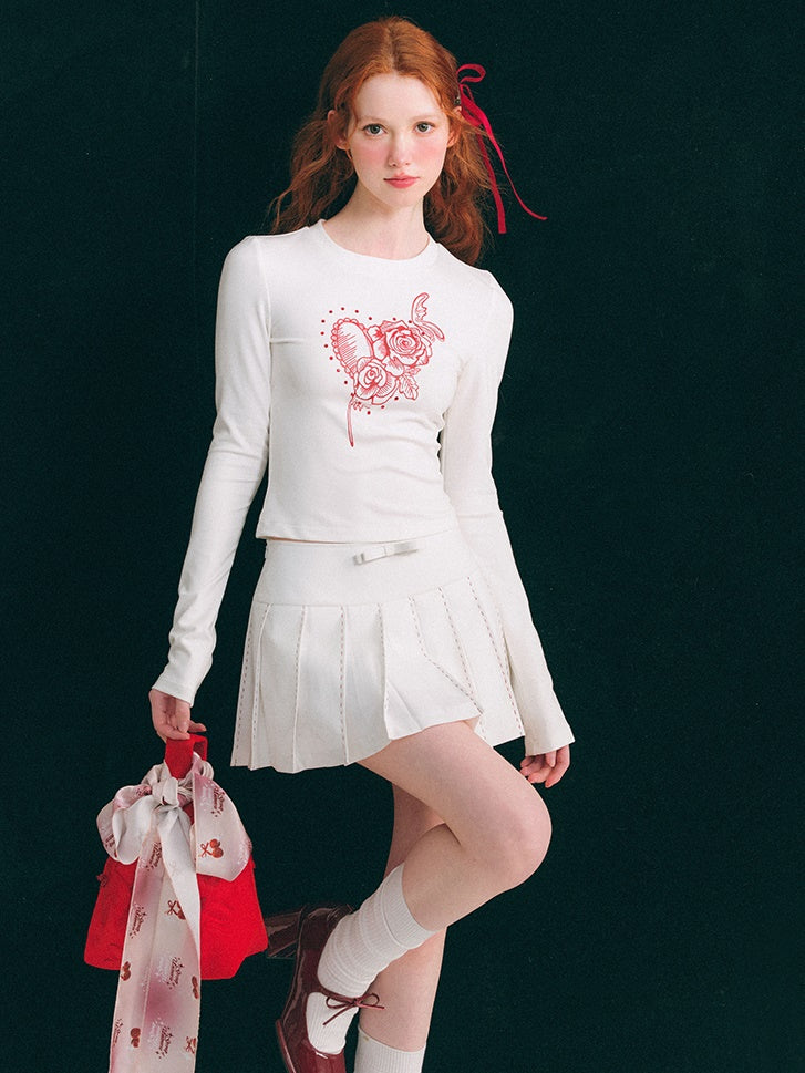 Rosen drucken Linestone Short & Long Sleeve T-Shirt