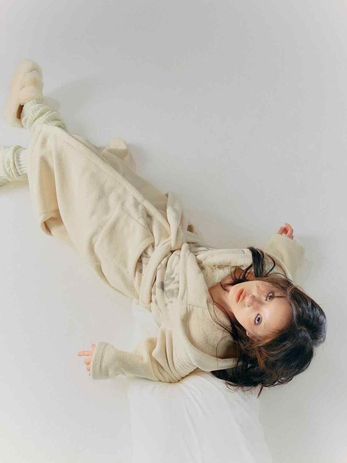 Lose Plüschgraffiti bedruckte Kapuze -Bademantel